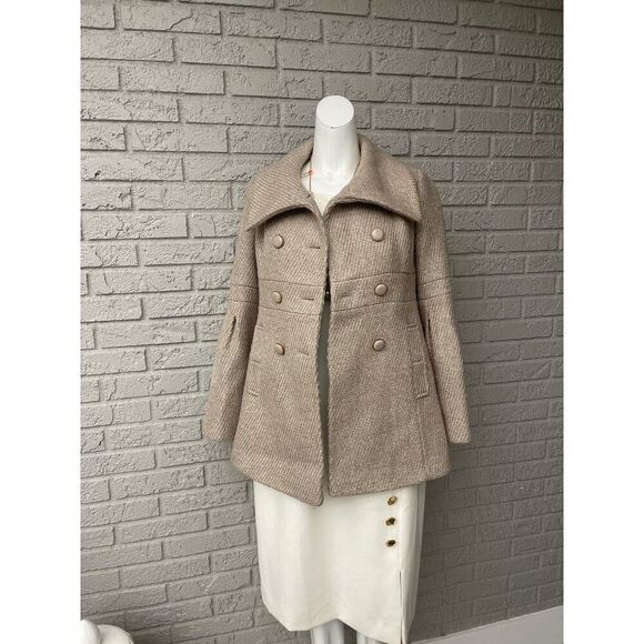 Ann Taylor Loft Women Wool Blend Double Breasted Coat Size 2P - Picture 1 of 15